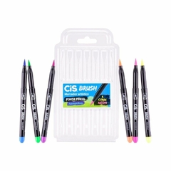 Caneta Brush Pen Aquarelável CIS com 6 cores - comprar online