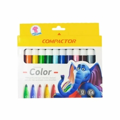 Canetinha COMPACTOR Color com 12 cores