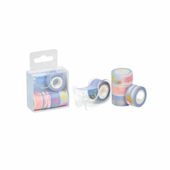 Washi Tape Mini Dispenser BRW com 5 rolos - Moan Papelaria