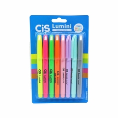 Marca-Texto Lumini CIS Neon/Pastel com 8 cores (Kit)