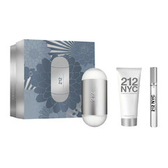 SET 212 WOMAN CAROLINA HERRERA 3 PZS EDT 100ML / MINI 10ML / BODY 75ML /