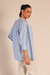 Camisa alfaitaria oversized Azulejo - Priori - Loja de Moda Feminina