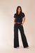 Calça pantalona cintura alta Canoa - comprar online
