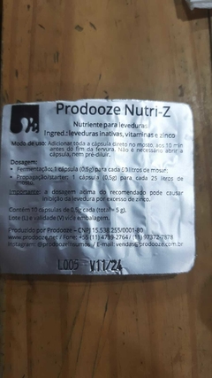 Nutriente de Levedura NUTRI-Z - comprar online