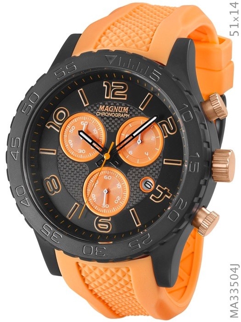 Relógio Magnum Sports Masculino MA34932A Pulseira de Couro