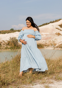 Vestido Isabela Azul bebê