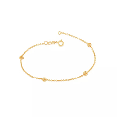 Pulseira rommanel folheada a ouro 18k com globos - 55048818