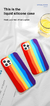 Capa de silicone arco-íris para iPhone do 7 ao 14 PRO MAX - comprar online