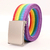 Imagem do Cinto de tecido, com fivela de metal, unissex, colorido arco-íris LBTQIAPN+