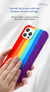 Capa de silicone arco-íris para iPhone do 7 ao 14 PRO MAX - loja online