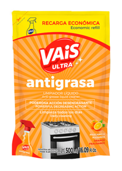 Repuesto Limpiador Antigrasa Líquido 500ml Vais Ultra