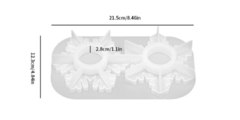 Molde de silicona portavela copo de nieve x 2 modelo 1 en internet