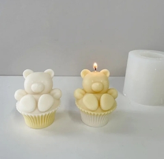 Molde silicona oso cupcake con patitas