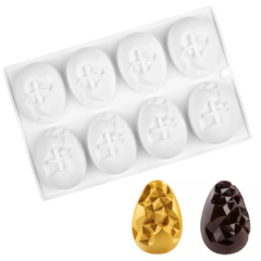 Molde para huevo de pascua diamantado chico x8 - comprar online