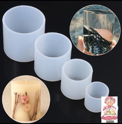 Molde silicona para velas lisas x 5