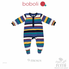 Mameluco líneas colores 9 meses Boboli