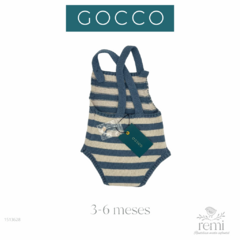 Ranita tejida azul con beige 3-6 meses Gocco - comprar en línea