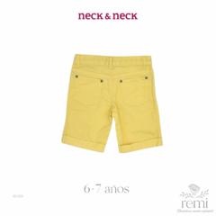 Conjunto short amarillo y camisa manga larga azul tipo mezclilla cuello mao 6-7 años Eve Children y Neck&Neck en internet