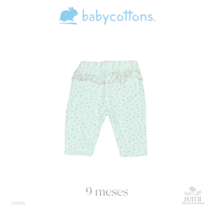 Conjunto pants blanco con flores 9 meses Baby Cottons - tienda en línea