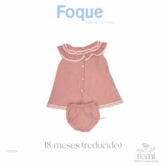 Vestido de punto rosa con cubre pañal 18 meses (reducido) Foque - comprar en línea