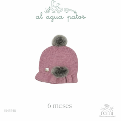 Gorro lila tejido 6 meses Al Agua Patos