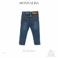 Jeans con bordado flores y pájaro 12 meses Monnalisa - comprar en línea