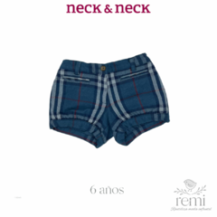 Pololo azul con líneas blancas y rojas 6 años Neck & Neck