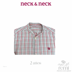 Camisa cuello mao cuadros rojos, verdes y blancos 2 años Neck & Neck - comprar en línea