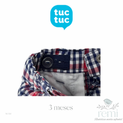 Short cuadros azul, blanco y rojo 3 meses Tuc Tuc - comprar en línea