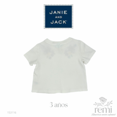 Blusa blanca con flores bordadas 3 años Janie and Jack - comprar en línea