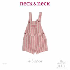 Peto de lino blanco con rojo 4-5 años Neck & Neck