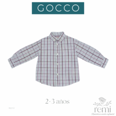 Camisa cuadritos color vino 2-3 años Gocco