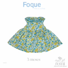 Vestido flores amarillas y azules 3 meses Foque - comprar en línea