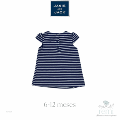 Vestido azul con líneas blancas 6-12 meses Janie and Jack - comprar en línea