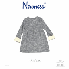 Vestido tweed azul con blanco 10 años Newness - comprar en línea