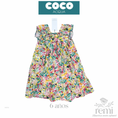 Vestido estampado flores colores 6 años Coco Acqua - comprar en línea