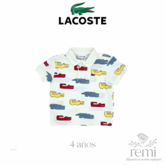 Polo blanca cocodrilos 4 años Lacoste