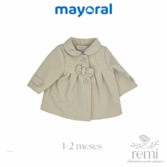 Abrigo beige claro 1-2 meses Mayoral