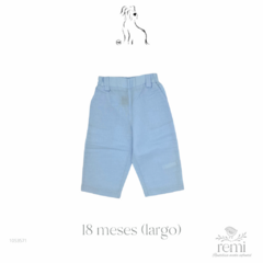 Pantalón azul de lino 18 meses (largo) Diseños Españoles - comprar en línea