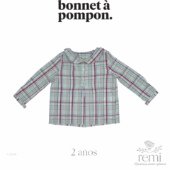 Camisa color menta con líneas de colores 2 años Bonnet a Pompon