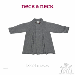 Abrigo gris con interior "Fleece" 18-24 meses Neck & Neck