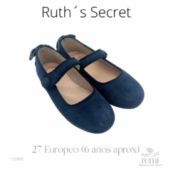 Merceditas de ante azul marino 27 Europeo (6 años aprox) Ruth´s Secret