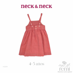Vestido rosa tirantes y detalle blanco 4-5 años Neck & Neck - comprar en línea