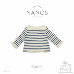 Suéter líneas azules y marfil 4 años Nanos - comprar en línea
