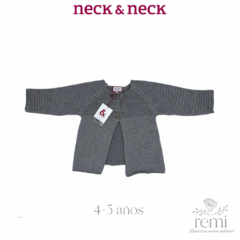 Suéter gris con detalles plateados 4-5 años Neck & Neck
