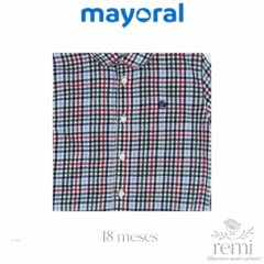 Camisa cuadritos azules, verdes y rojos 18 meses Mayoral en internet