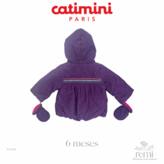 Chamarra morada con puntitos y colores incluye guantes 6 meses Catimini - comprar en línea