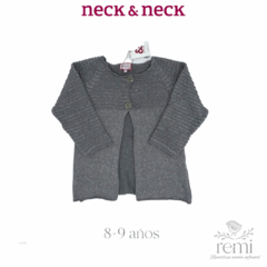 Suéter gris con detalles plateados 8-9 años Neck & Neck