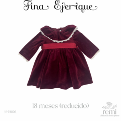 Vestido terciopelo color vino 18 meses (reducido) Fina Ejerique