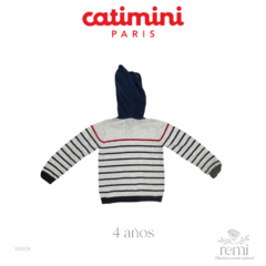 Suéter de zipper gris con tiburón 4 años Catimini - comprar en línea